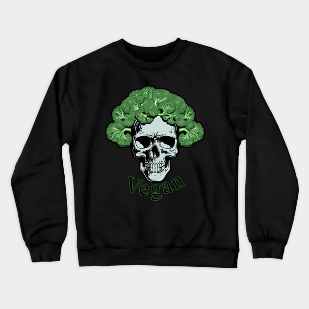 Vegan - Necro Merch Crewneck Sweatshirt by NecroMerch